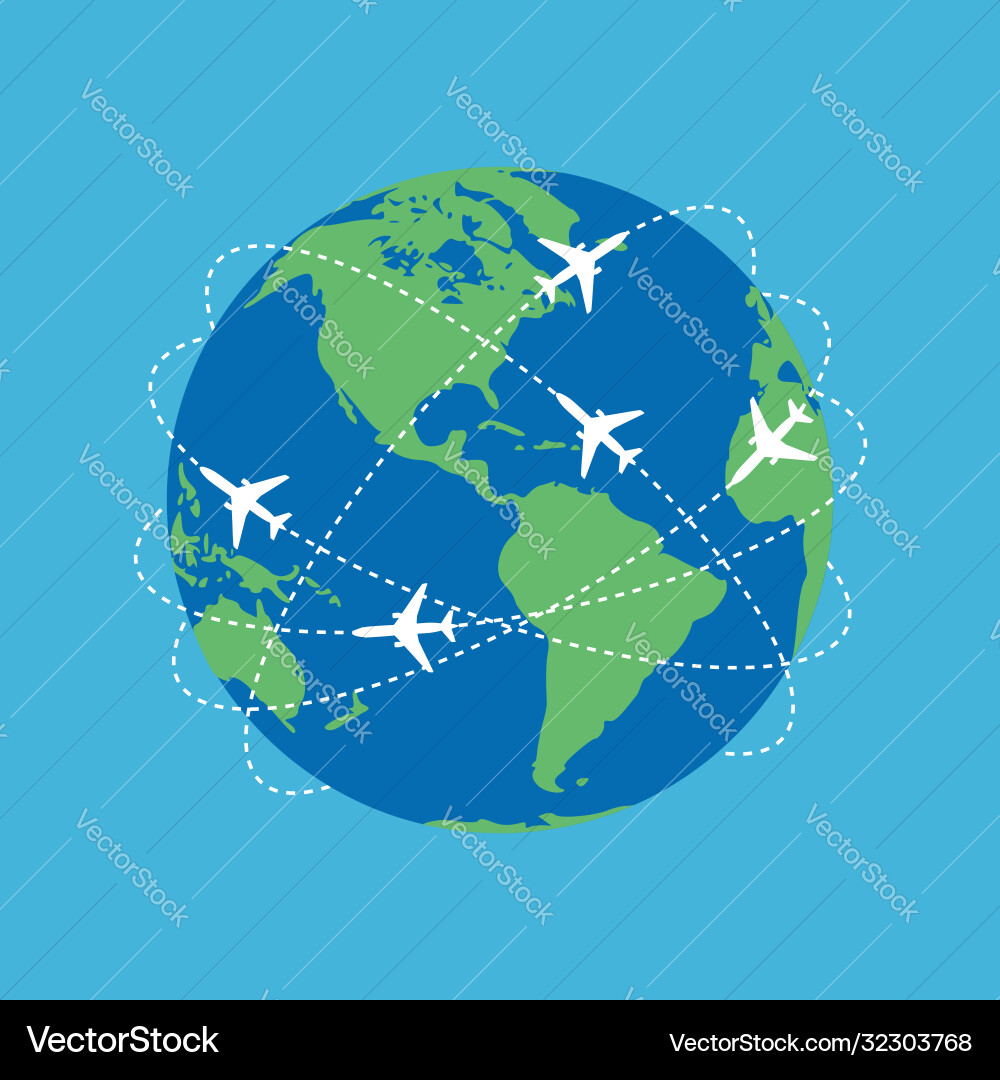 Routes planes Routes planes vector image