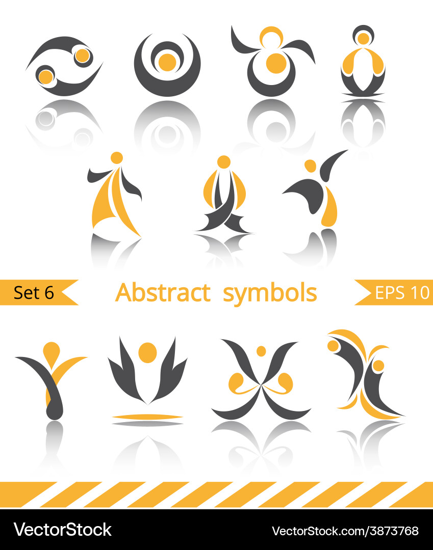Set of different abstract flat summer and spring Vector Image