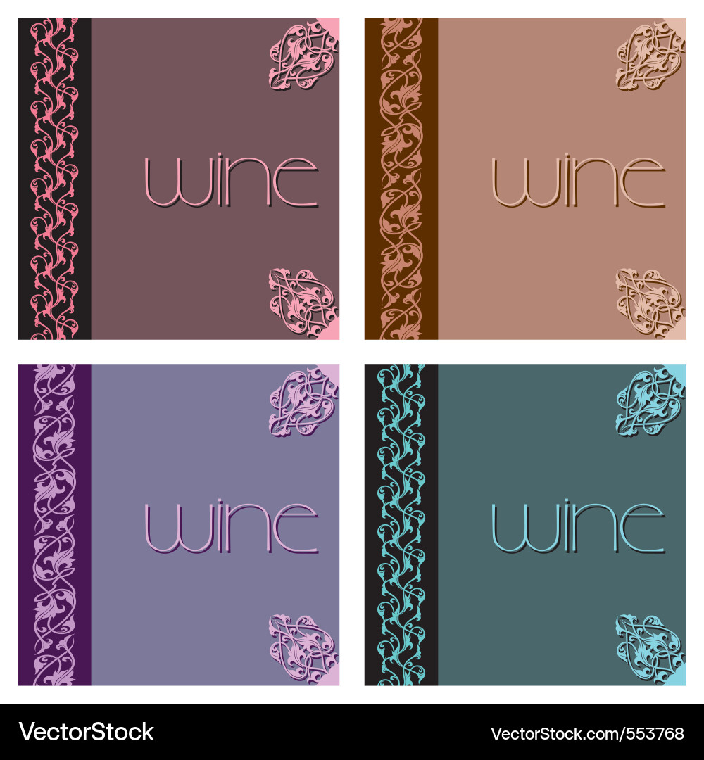 Wine lists Vector Image