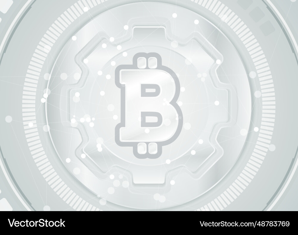 Abstract technology background with bitcoin emblem – Royalty-Free Vector |  VectorStock