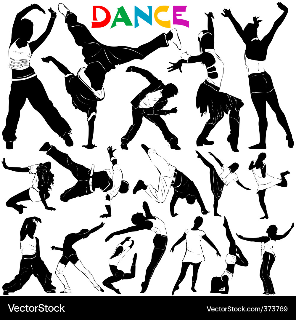 Dance Silhouettes vector image
