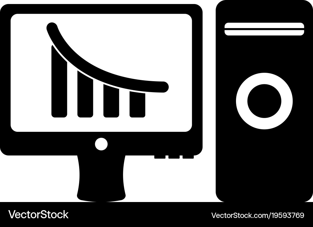 Desktop computer icon image Vector Image