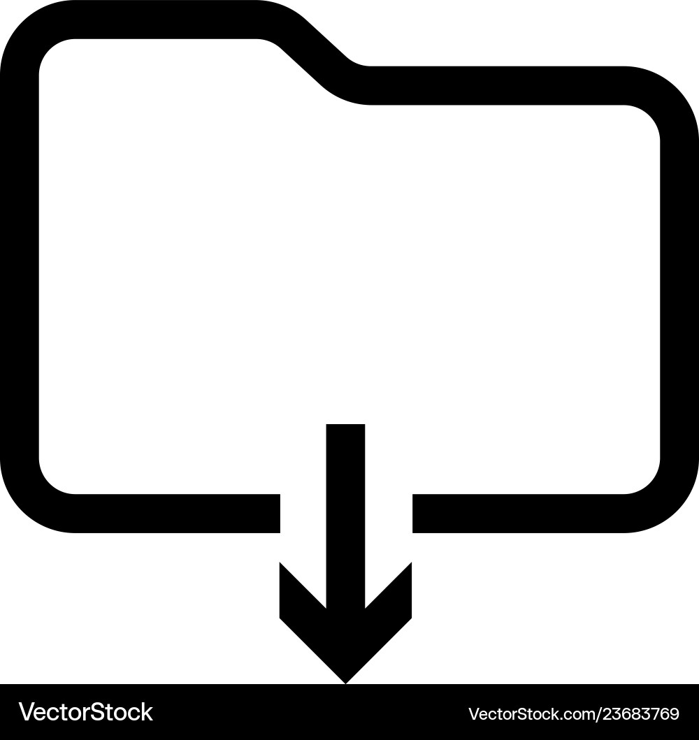 Download arrow with folder icon concept web Download arrow with folder icon concept web vector image