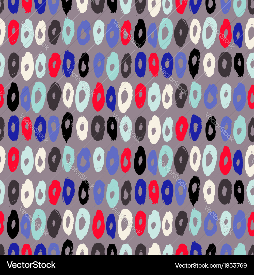 Hipster style pattern with doughnut like shapes vector image