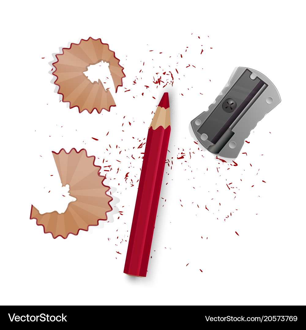 In realistic style sharpened Vector Image