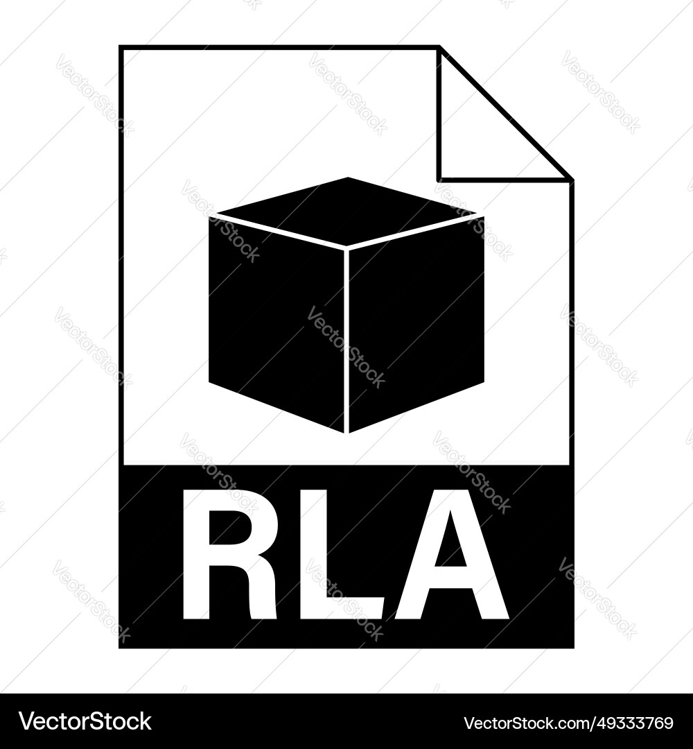 Modern flat design of rla file icon for web Modern flat design of rla file icon for web vector image