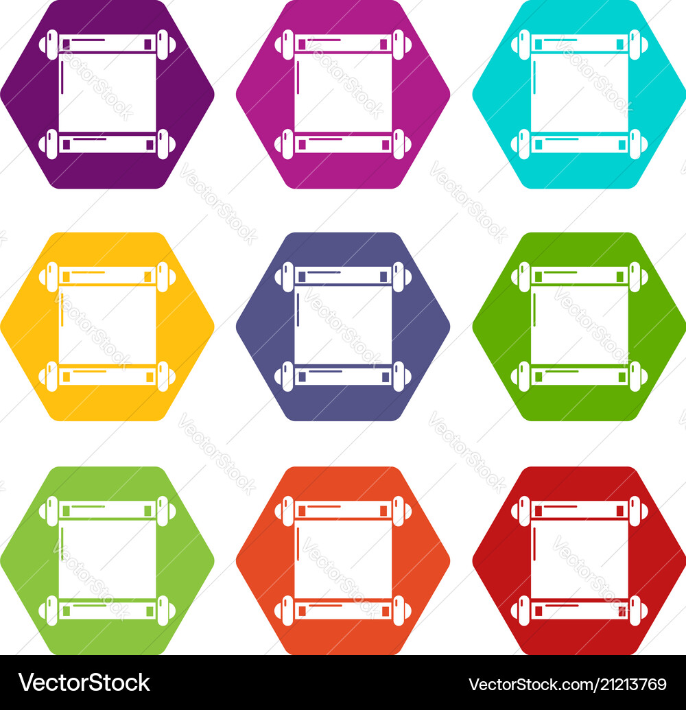 Old scroll parchment icons set 9 Old scroll parchment icons set 9 vector image