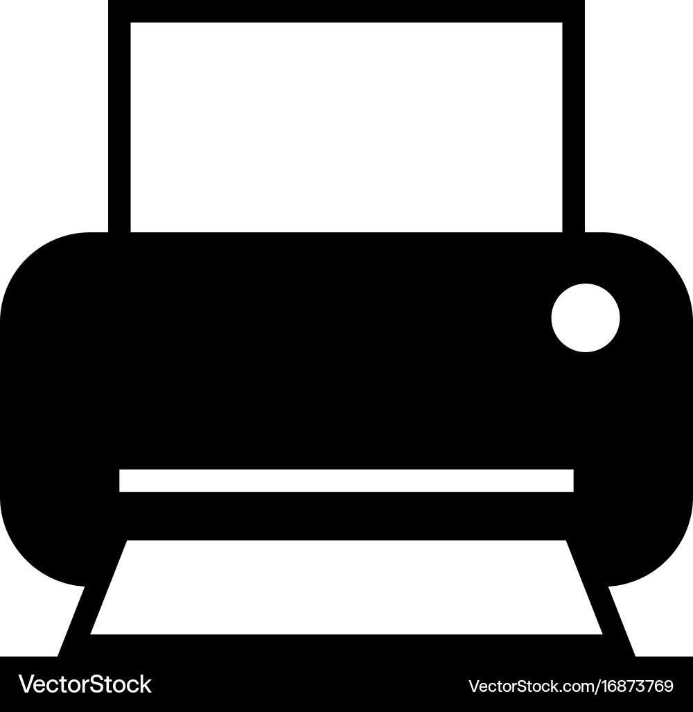 Print icon for web vector image