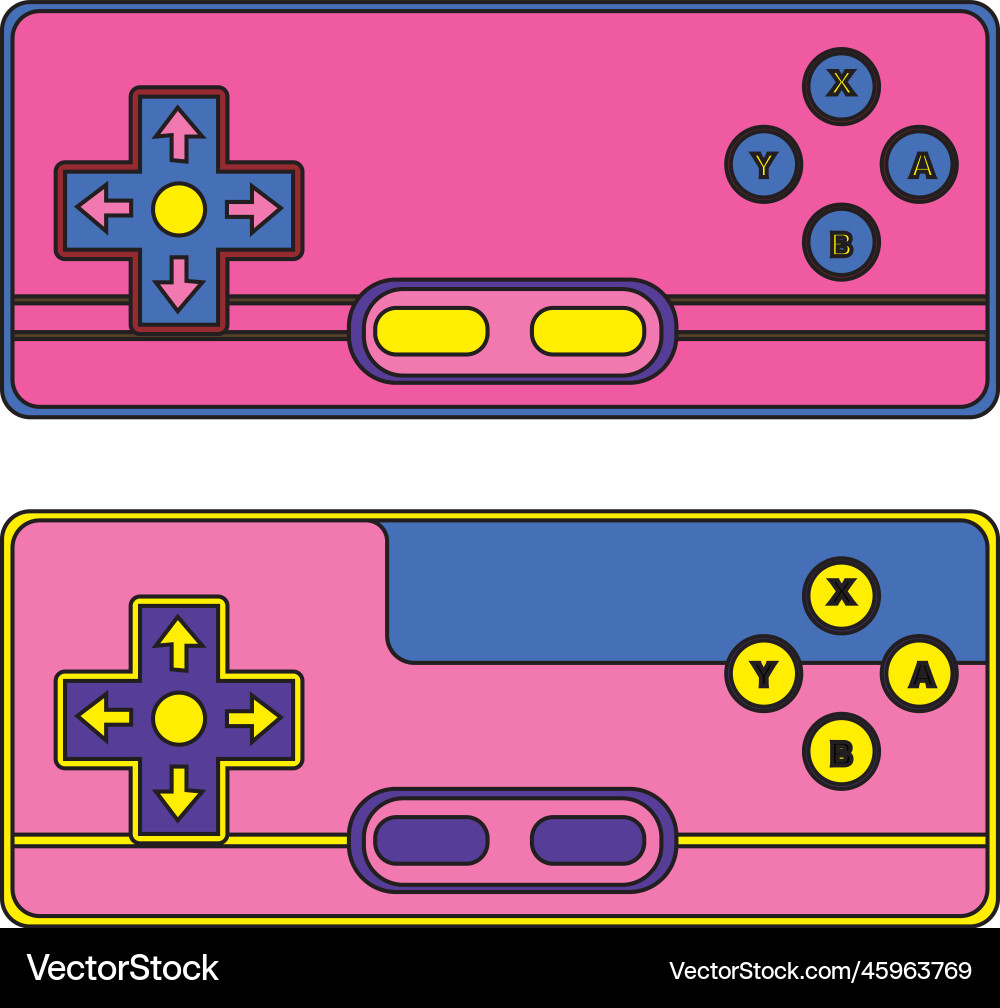 Retro video game console isolated Vector Image