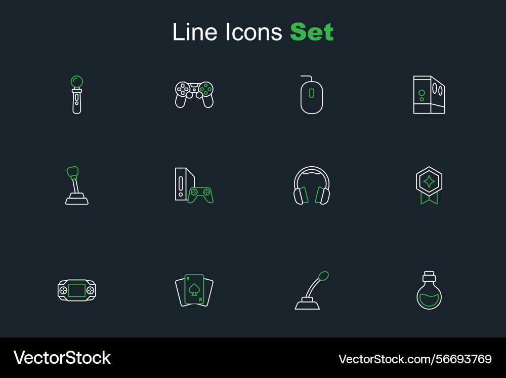 Set line bottle with magic elixir microphone Set line bottle with magic elixir microphone vector image