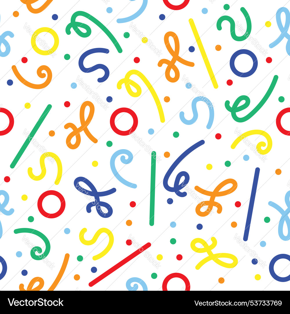 Simple childish scribble backdrop colorful line Simple childish scribble backdrop colorful line vector image