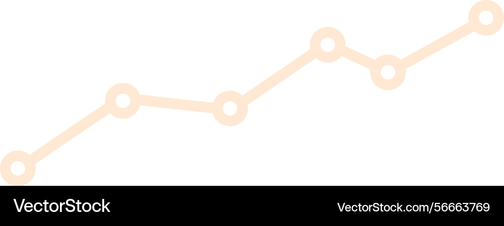 Statistic curve graph vector image