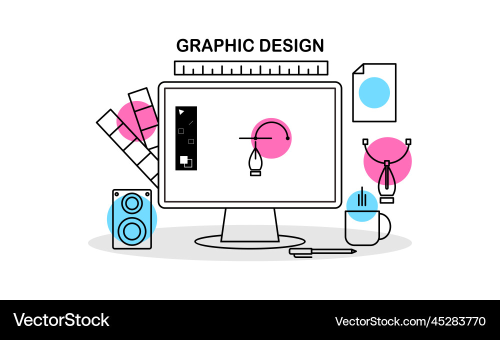 Abstract linear of graphic design web Abstract linear of graphic design web vector image