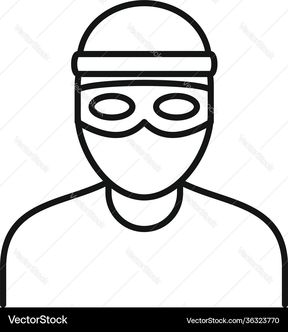 Bandit icon outline style Vector Image