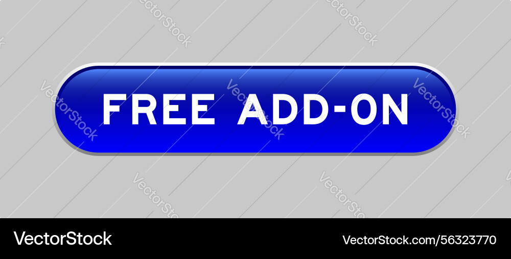 Blue color capsule shape button with word free Blue color capsule shape button with word free Vector Image