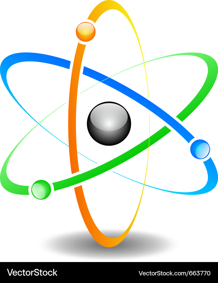 Colorful Atomic Structure Vector Image