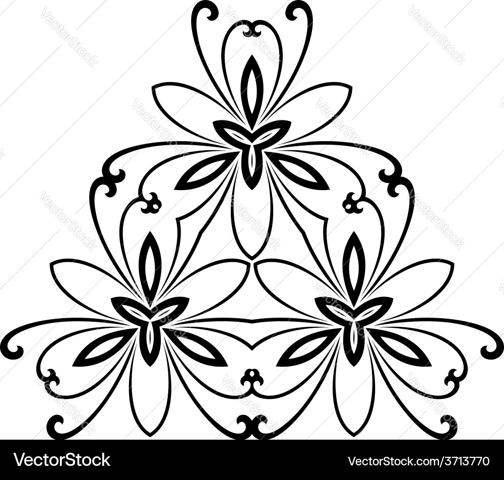 Damask pattern orient ornament Vector Image