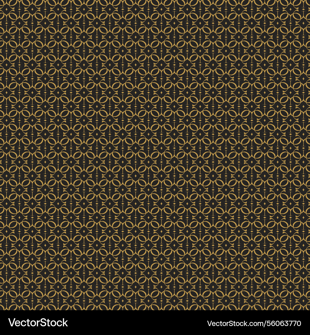 Dark background with repeating gold chain pattern Dark background with repeating gold chain pattern vector image