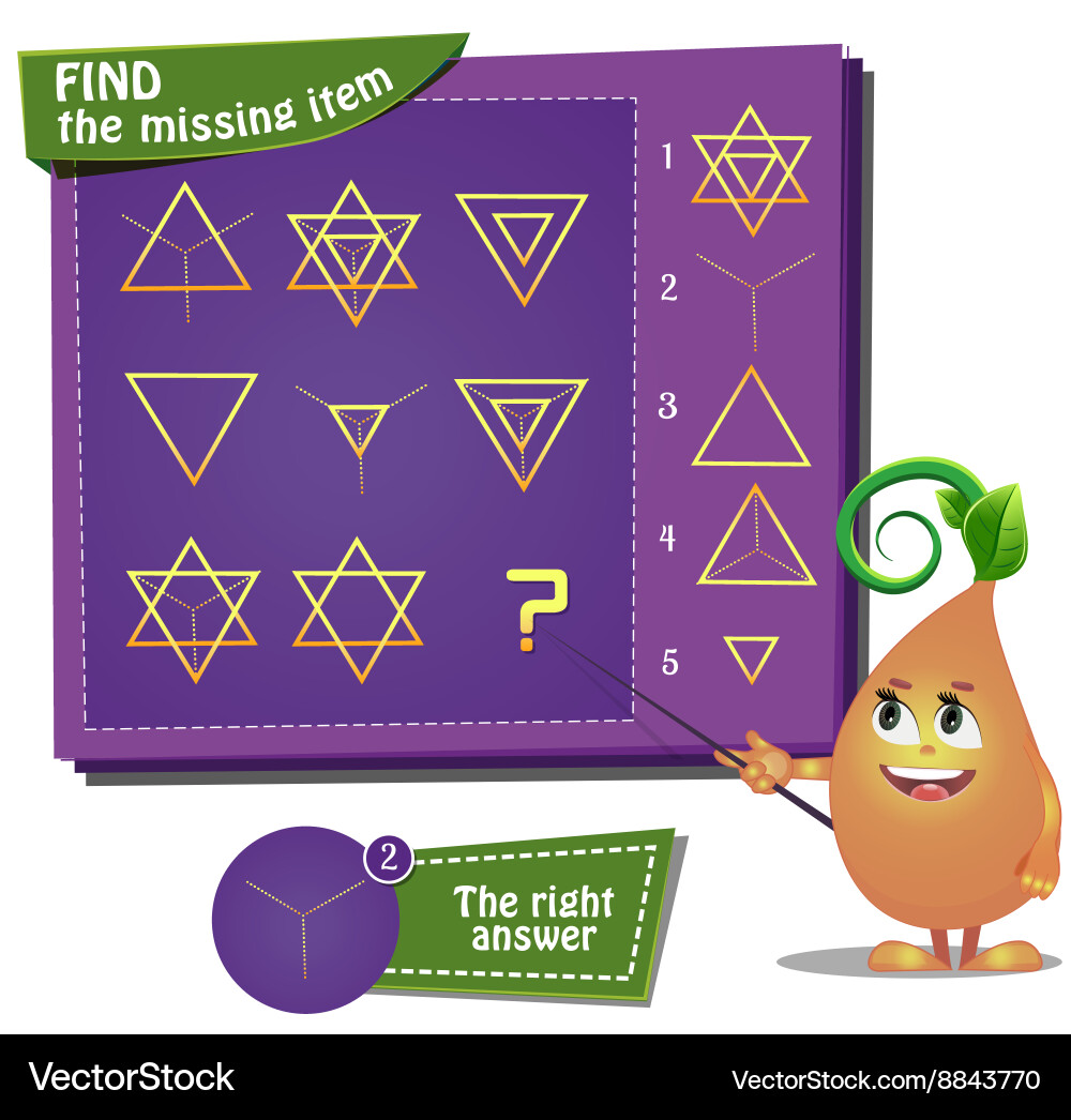 Find the missing part 2 Vector Image