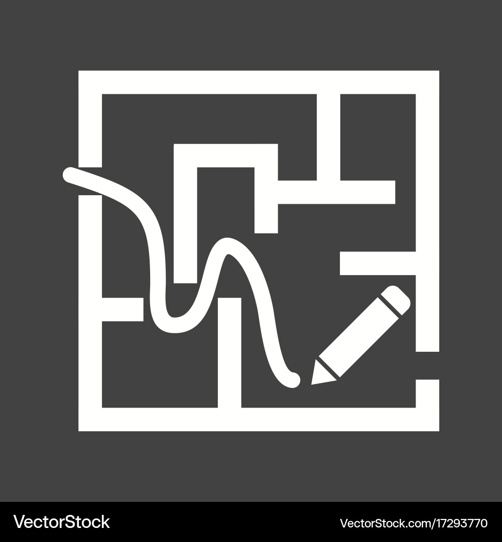 Finding path Vector Image
