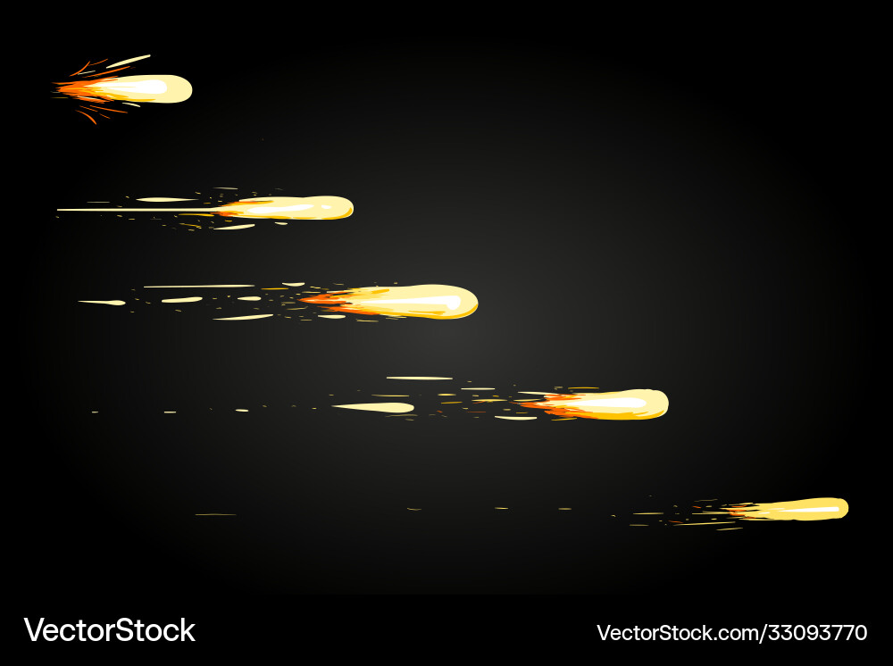 Fireball animation sprite sheet for game Fireball animation sprite sheet for game vector image
