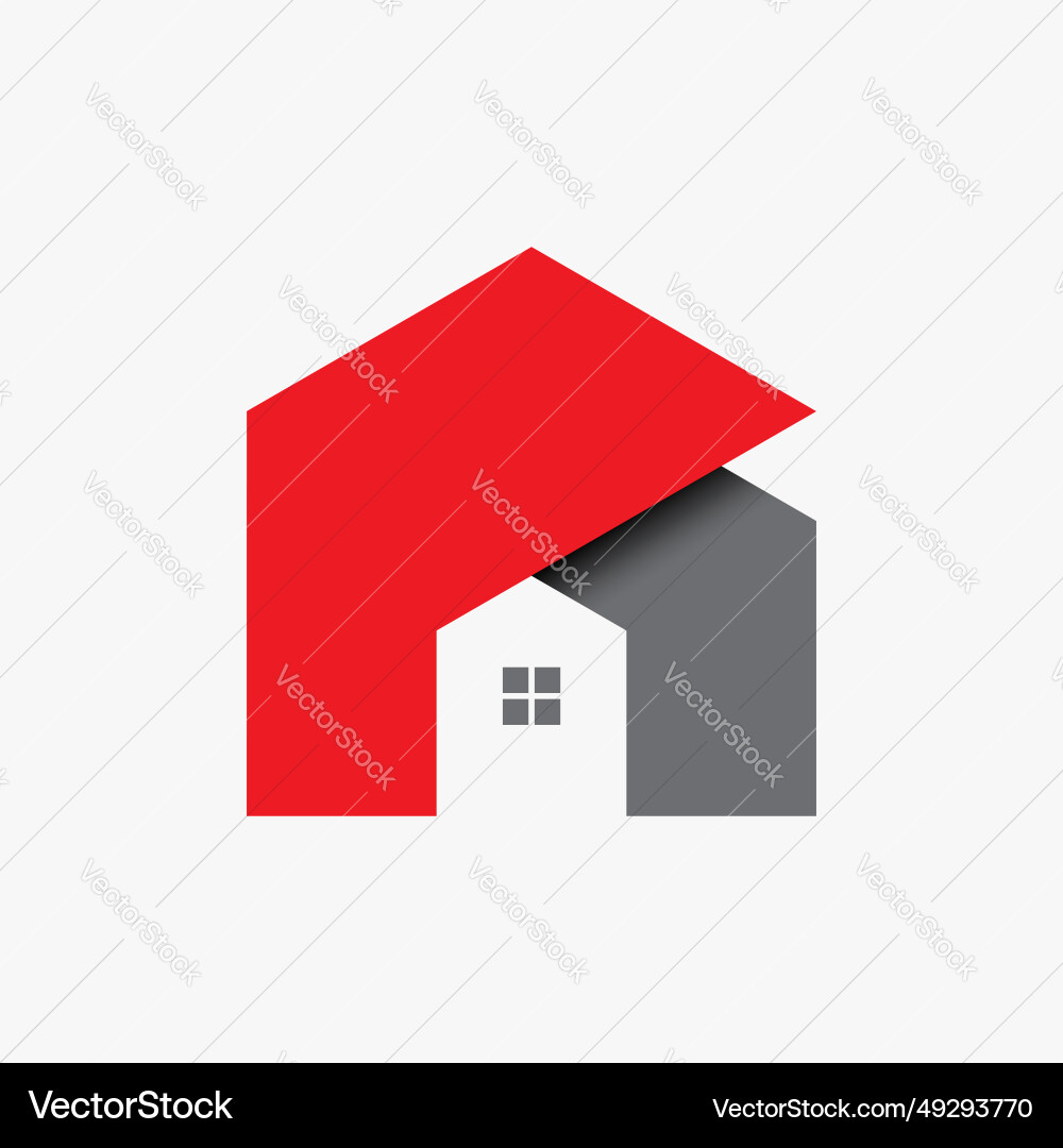 Geometrisches Haus Immobilienlogo Geometrisches Haus Immobilienlogo vektorbild