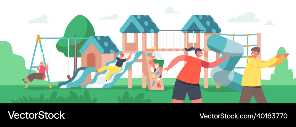 Happy children playing preteen boys and girls fun Happy children playing preteen boys and girls fun vector image
