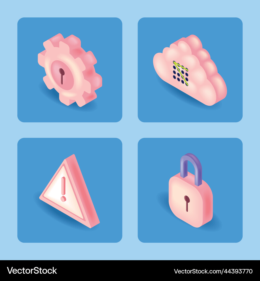 Icons data privacy Royalty Free Vector Image - VectorStock