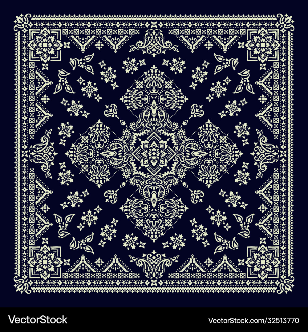 Paisley Bandana Print vector image