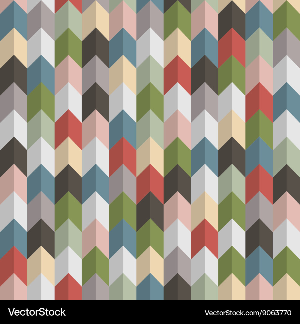 Retro Geometric Arrows Pattern vector image