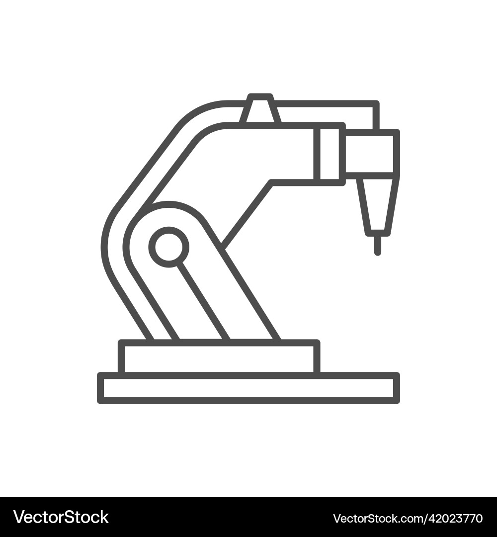 Robotic Automation Line Icon vector image