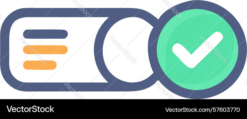 Settings confirmed toggle icon design generative vector image