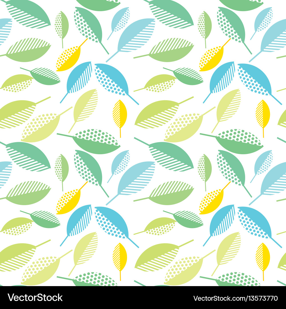Spring colorful leaves abstract seamless pattern Spring colorful leaves abstract seamless pattern vector image