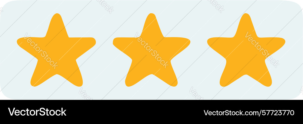 Three star rating outline unfilled review status Vector Image