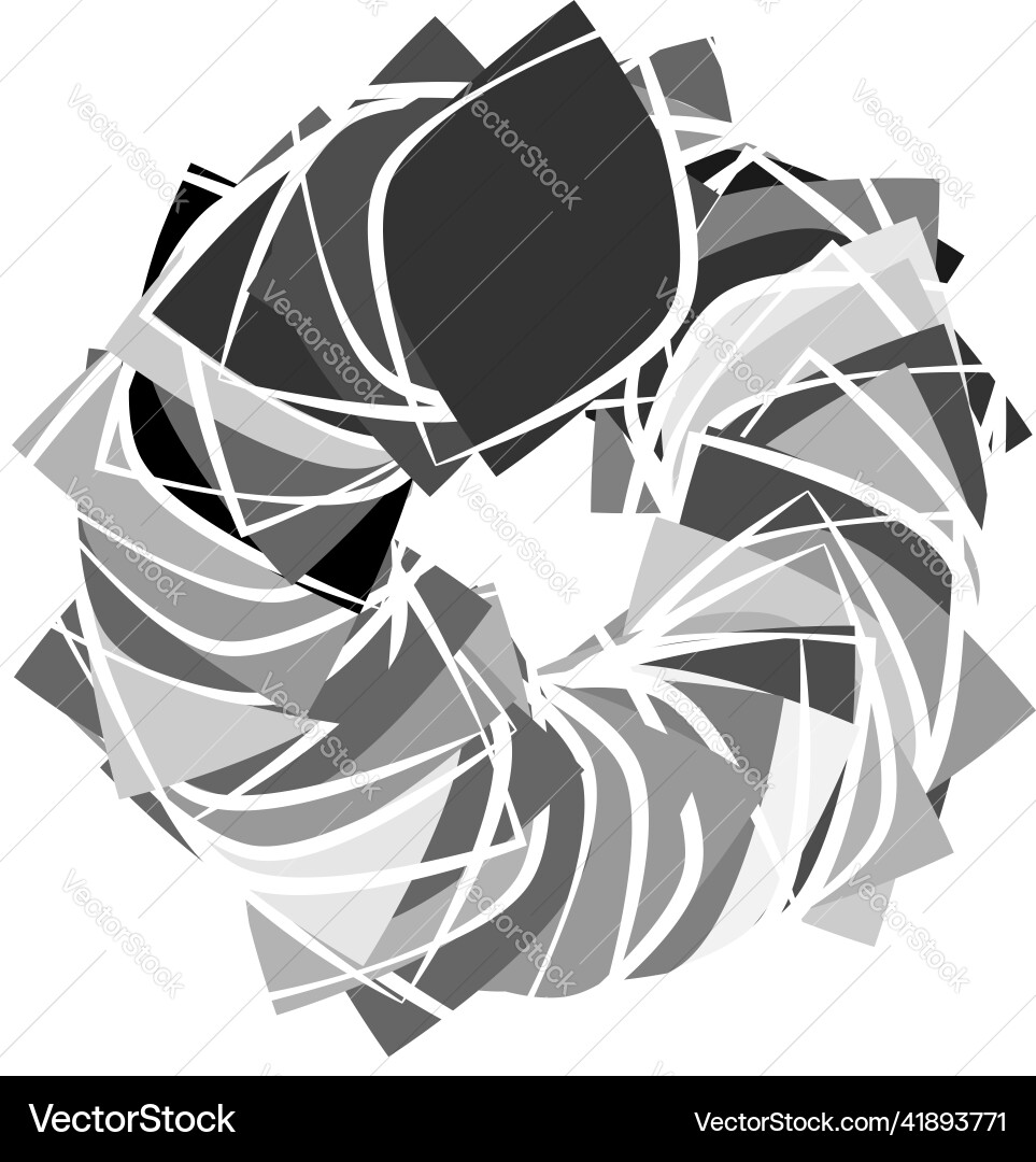 Abstract random geometric circular radial element Vector Image