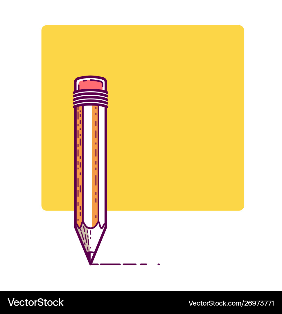 Background with pencil and copy space for text Background with pencil and copy space for text vector image