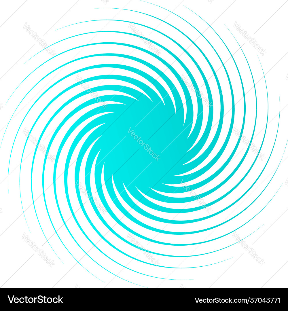 Cyclical circle helix volute element concentric Vector Image