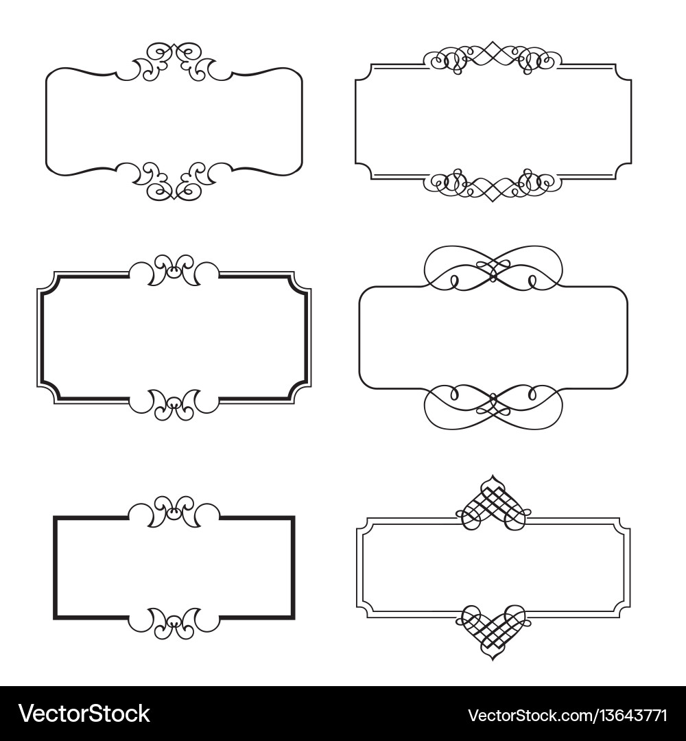 Decorative Frames Collection Royalty Free Vector Image