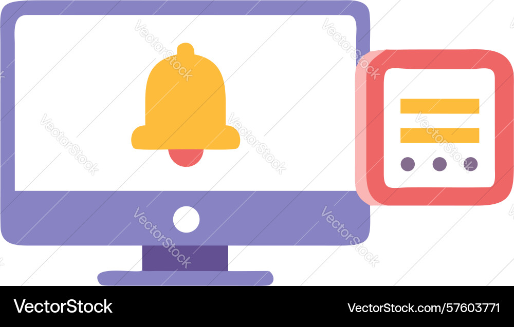 Desktop notifications icon design generative ai vector image