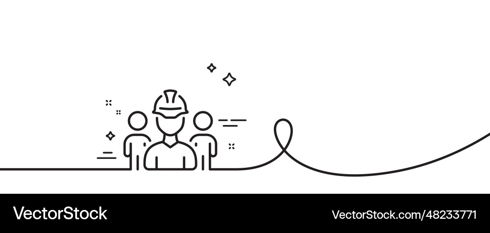 Engineering team line icon engineer or architect Engineering team line icon engineer or architect Vector Image