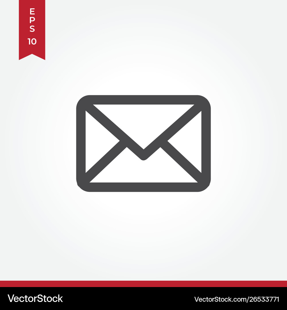 Envelope icon in modern style for web site Envelope icon in modern style for web site vector image