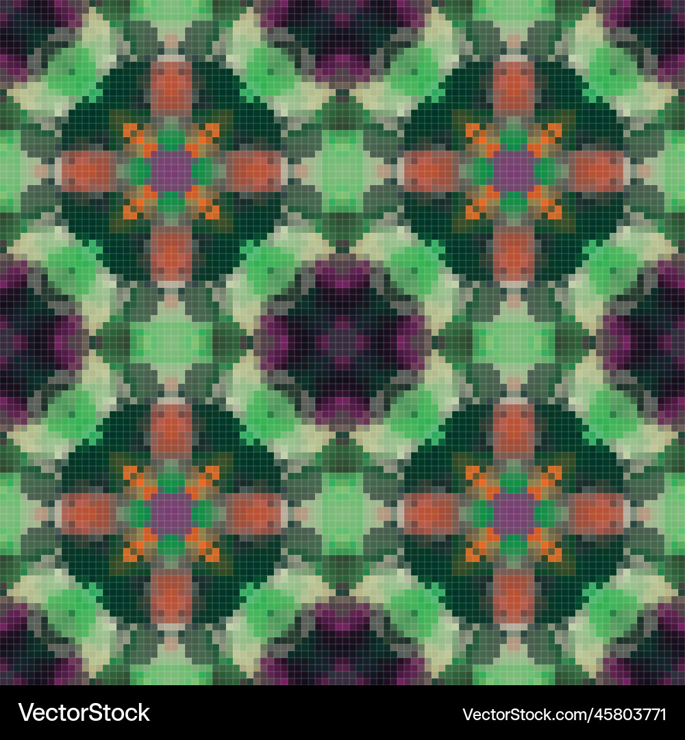 Geometric mosaic seamless pattern design repeat Vector Image