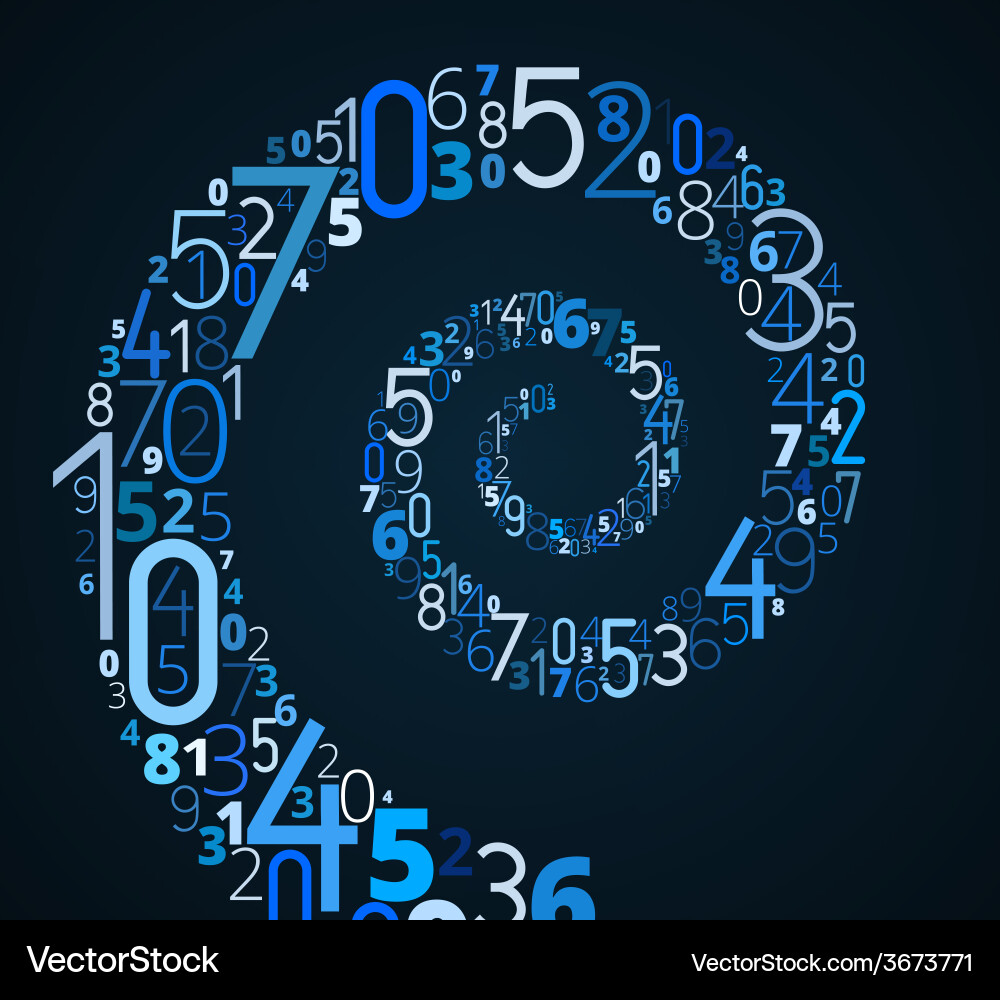 Infinite Number Spiral Vector Image