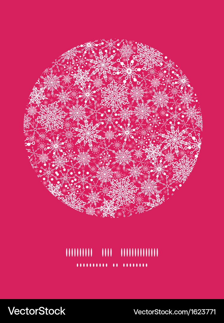 Snowflake Circle Pattern vector image
