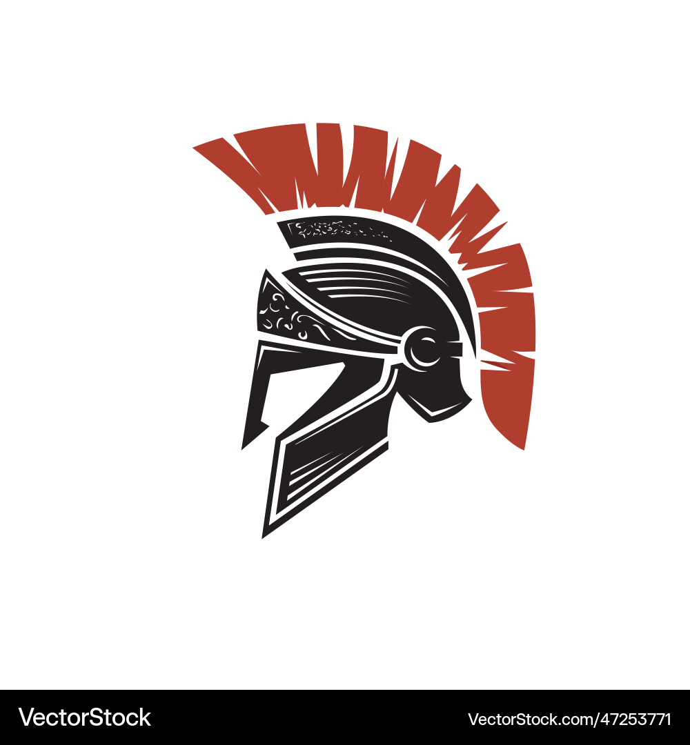 Spartan Helmet Logo Vector Image