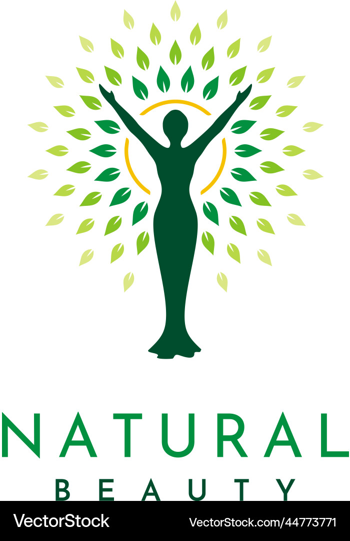Sun Leaf Wellness Logo vektorbild