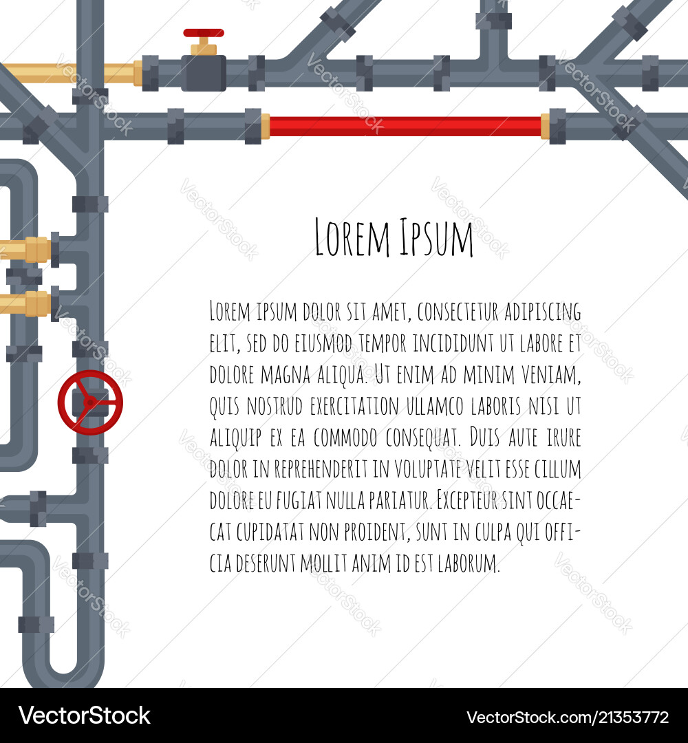 Background with tubes and pipelines on white Background with tubes and pipelines on white vector image