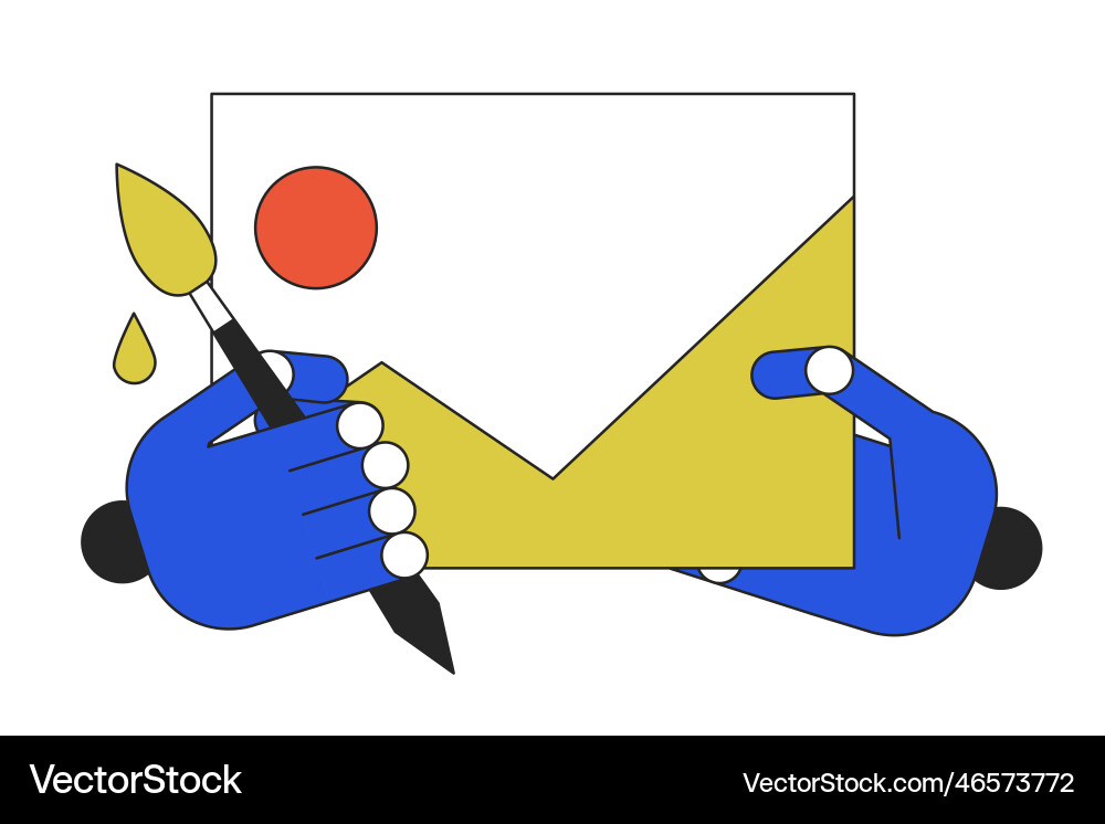 Creating ai-generated image line concept spot Vector Image
