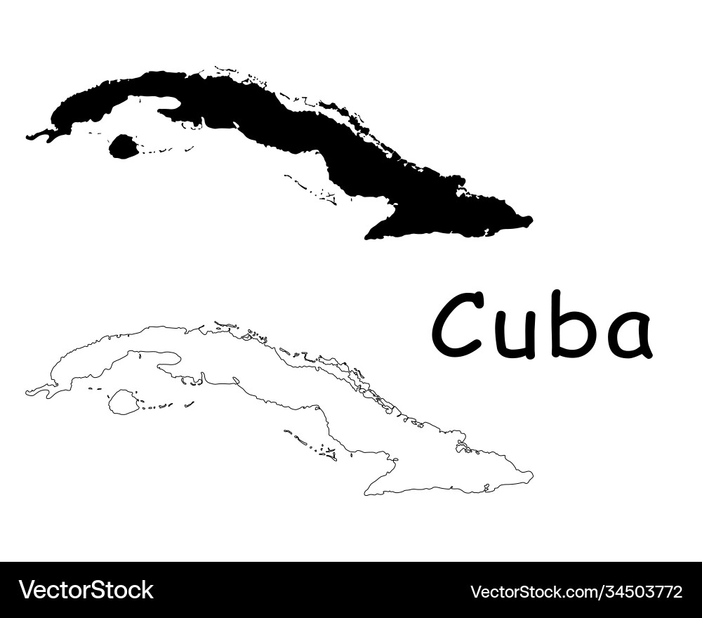 Cuba map Royalty Free Vector Image - VectorStock