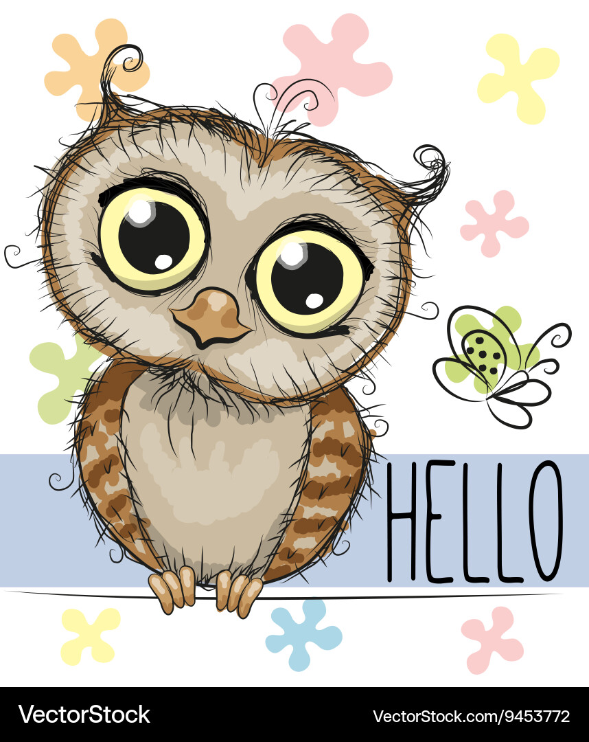 Cute owl Royalty Free Vector Image - VectorStock